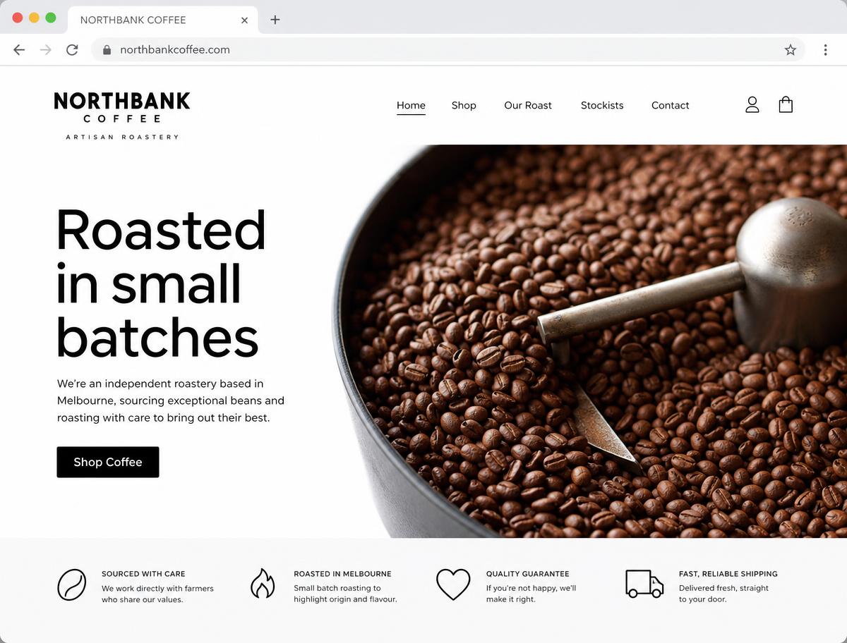 Northbank Coffee website preview